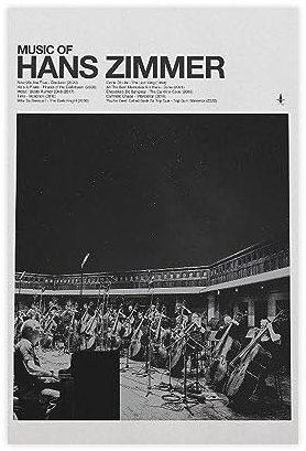Hans Zimmer Poster ikonisches Filmposter Leinwand Poster Wandkunst Dekor Druck Bild Gemälde für Wohnzimmer Schlafzimmer Dekoration ungerahmt 30 x 45 cm