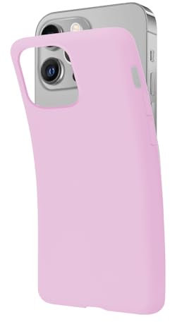 SBS Cover per iPhone 13 Pro Rosa Light Pink Pantone 516 C, Custodia Morbida e Flessibile Antigraffio, Cover Sottile e Comoda da Tenere in Tasca, Custodia Compatibile con Ricarica Wireless