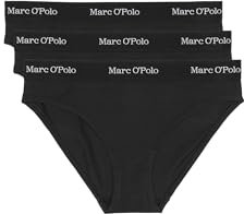 Marc O´Polo Damen Essentials 3-Pack Briefs, Schwarz, M EU