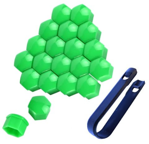 20 Stücke Auto Rad Schrauben Kopf Abdeckung Metall Reifen Reifen Nabe Mutter Kappe Tragbare Automobil Felgen Schrauben Zubehör Grün 17mm