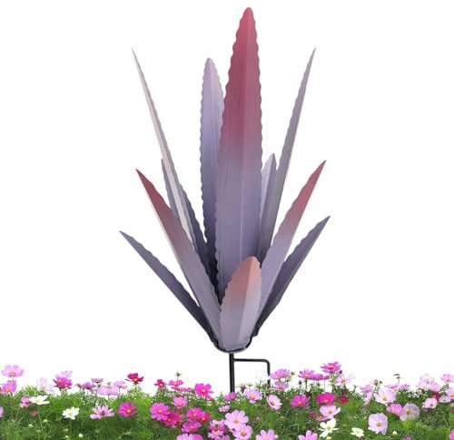 Planta Decoración del Hogar Figuras Decoración Al Aire Libre,Plantas Agave Metal,Tequila Rustic Sculpture Agave,Arte De Metal,jardín Escultura De Metal De Metal Figuras De Planta,Estacas Decor
