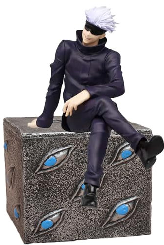 Jilijia Spezielle Flüche Prison Realm Figur Anime Gojo Satoru Sitzposition Modell PVC Cartoon Figur Statue Desktop Ornamente Collectibles Geschenke
