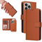Beajew Kompatibel Samsung Galaxy S22 Hülle(2in1) Leder Stoßfestes Case [Abnehmbare magnetische Hülle] [Magnetabsaugung im Auto] [Ständer] Handyhülle RFID Schutzhülle Etui Klapphülle,Braun
