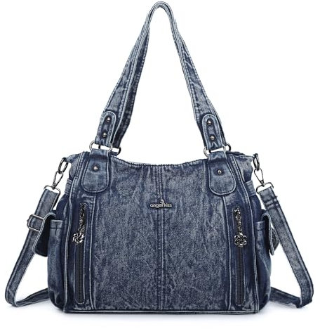 Angel Kiss Handtaschen für Damen, Hobo-Geldbörse, geräumig, lässig, Schultertaschen, PU-Tragetasche, Umhängetasche für Damen, 1Blau