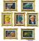 Fridge Refrigerator Magnets Picture Frames, Vintage Style Open the Back Cover and Directly Insert For Photos, Paintings, DIY Specimens, Etc. It Can Placed On the Table,Stuck on Fridge (1, golden)