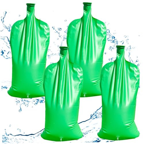 BEAHING de riego de árboles, 4 PCS Bolsa de Agua de árbol 15L Resistente Resistente Resistente DE IRGIGA DE ARROLES Ajustable Ajustable Ajuste Bolsas de árbol de riego de Goteo automático (ve