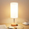 Aooshine Touch Bedside Lamp, 3 Way Dimmable Table Lamps with USB C+A Charging Ports, Small Touch Lamps Bedside with Flaxen Fabric Shade for Bedroom, Living Room, Dorm(LED Bulb Included)