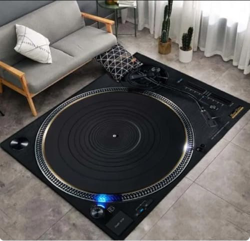 YANGECHEN Disc-Player-Teppich Für Wohnzimmerbereich Teppich Dekorativer Bodenteppich Teppichmatte 50X80Cm
