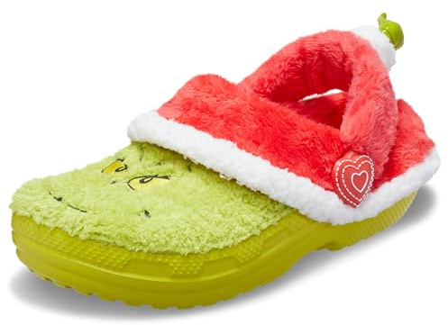 Crocs Unisex Kinder The Grinch Classic Lined Clog K Clog, Multi, 33/34 EU