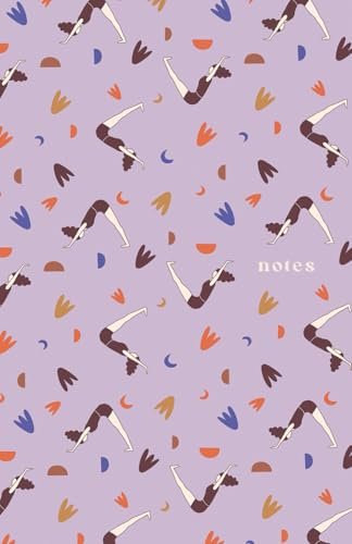 Yoga Notes: Notizbuch punktiert mit Yogamuster am Cover / Format ca. A5 / 100 Seiten / weißes Papier / Bullet Journaling / Geschenkidee
