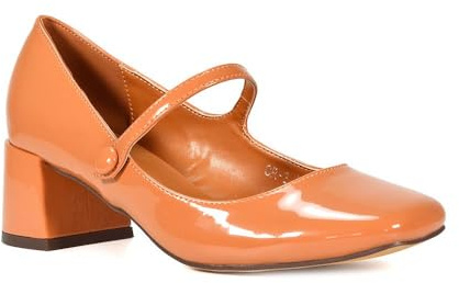 Women's Court Shoes Ladies Mary Jane Low Mid Block Heel Buckle Strap Work Evening Party Shoes Size 3-8