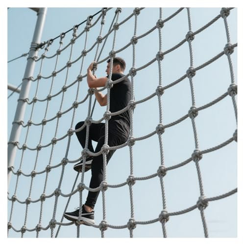 Cargo Climbing Net, Outdoor Rope Net, Playground Climbing Frame Safety Net, Rope Netting Climbing Net Cargo Net,3 * 4m(10 * 13ft)