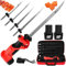 Cortadora de carne eléctrica, cuchillo eléctrico recargable, cortadora de carne inalámbrica, cortadora de carne eléctrica de acero inoxidable, corta carne con un solo clic, con 4 cabezales de corte, c
