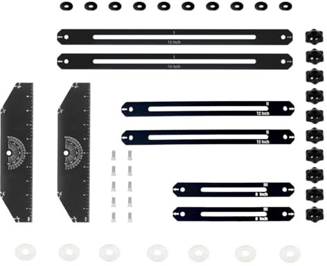 Herramienta de medición de escaleras – calibrador de escalones de aluminio | dispositivo de medición ajustable para marcar escalones para escaleras rectas en pisos dúplex y proyectos de construcción