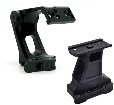 FTC Support loupe rabattable pour viseurs réflexes G33 G43 3X G45 5X Micro6X, etc. et Red Dot Riser Mount pour viseurs réflexes T1 T2 ROMEO5 ROMEO4S M5 M5S M5B Noir Hauteur centrale optique 7,4 cm