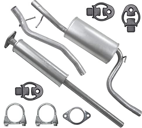 POLMOstrow Auspuff für Ford Focus 2 II MK2 2004-2011 | Vorschalldämpfer, Mitteltopf und Abgasrohr, Motoren: 1.4 - 1.6, Fließheck