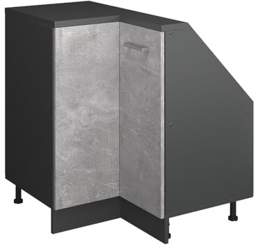 Vicco Mobile cucina angolare per sottotetto R-Line, Calcestruzzo, 75.6 cm con 1 porta