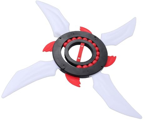 SPYMINNPOO Leuchtendes Flyer-Set, Kunststoffmaterial, LED-Flugscheiben mit Bewegungsempfindlichen Lichtern, Lustiges Outdoor-Flugspielzeug für Im Alter von 5–10 Jahren (Schwarz Rot)