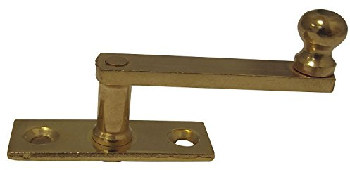 Fensterreiber auf eckiger Platte, 17 mm, Messing poliert