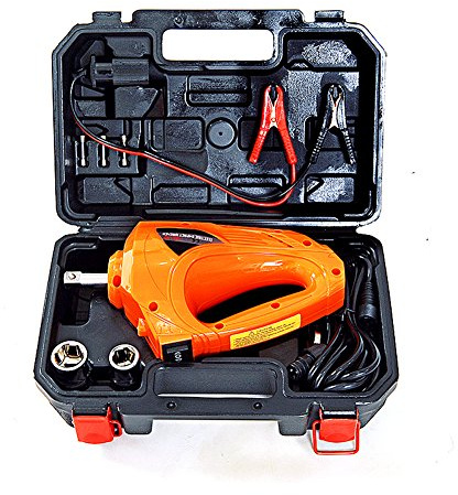 Autool électrique à chocs 1/5,1 cm, 480 nm 12 V de voiture Outil de réparation électrique Impact Driver à chocs kit Pistolet Auto Pneu et roue Outil de réparation