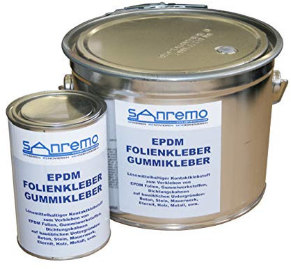 EPDM FOLIENKLEBER GUMMIKLEBER Kontaktklebstoff 4kg Eimer + 900g Dose