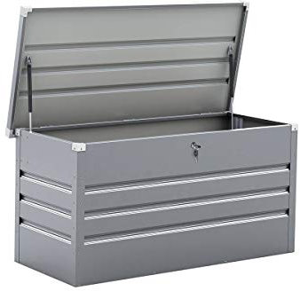 habitat et jardin Gartenbox aus Metall Store - 480 l - Silberfarben