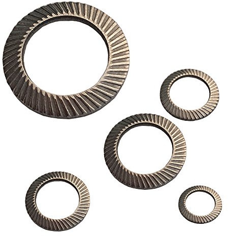 Original SCHNORR®-Unterlegscheiben - für M8 - Edelstahl A2 - [20 Stück] - | Schnorrscheiben (Form S - Standard) | Sicherungsscheiben | Hochspannungsscheiben V2A
