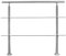 Froadp 150cm Pasamanos de Acero Inoxidable con 2 Postes Juego de Barandilla de Seguridad para Interiores y Exteriores Parapeto Balaustradas para Escaleras para Balcón Patio (2 Travesaños)