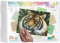 Pixel P090028 Mosaik Geschenkverpackung Tiger, Pixelbild ca. 25,4 x 20,3 cm, kinderleichtes Stecksystem, ohne Bügeln und Kleben, Steinchen aus Biokunststoff, ideal für Kinder