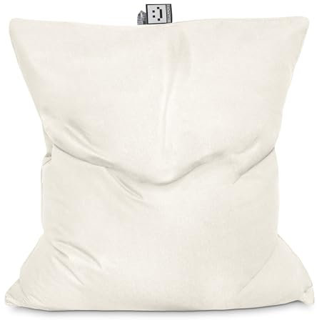 Happers Pouf géant Big Pouf XXL Naylim Mat Écru pour Extérieur avec Rembourrage Inclus