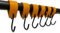 Brute Strength - S Haken Mit Lederschlaufe - Gelb - 12X - 12,5 x 2,5 cm - Kleiderhaken Garderobenhaken Fleischerhaken Leder