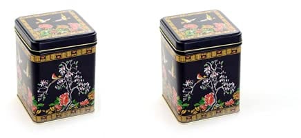 Teemando 2 X Dose Magnolia, 250 g eckig, Stülpdeckel, matt 11,8 x 8,7 x 8,7 cm = zwei Dosen