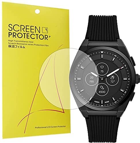SkyBand [6 Pack Protection] Soft Ultra-Thin Ultra-Clear Protection Compatible pour Montres connectées Fossil Men's Everett Hybrid Smartwatch HR (6 Pack)