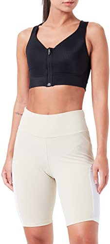 Urban Classics Damen Radlerhose Ladies Color Block Cycle Shorts, Farbe softseagrass/White, Größe L