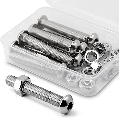 (10 Ensemble) M8 x 40mm 304 acier inoxydable Bouton vis à tête hexagonale et écrous