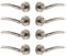 Designer Levers Hiatt Hardware Augusta Lever On Rose Door Handle in Dual-Tone Nickel Finish Pack of 4 - Polished & Brushed Interior Use