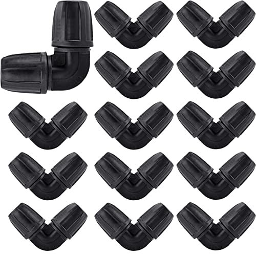 LIKOSO Lot de 20 Raccord Tuyau D'arrosage, Plastique Connecteurs Coude 8 mm D'arrosage Adaptateur Robinet Arrosage Accessoires