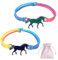 Sugeru®Pferde Mädchen Geschenk, 2stk Stimmungs Armband Mädchen(Temperatur VerfäRbung) mit 1stk Schmuckbeutel,Mitgebsel Kindergeburtstag Geschenke für Mädchen,Freundschaftsarmband