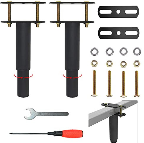 2 Bettbeine,Verstellbare Möbelfüße 10-16cm,Einziehbar Bettfüße,Strapazierfähig,Lattenstützbein,Metall-Möbelstützfüße,Geeignet für Schrank,Sofa,Bettgestell(Schraubenschlüssel,Schraubendreher enthalten)