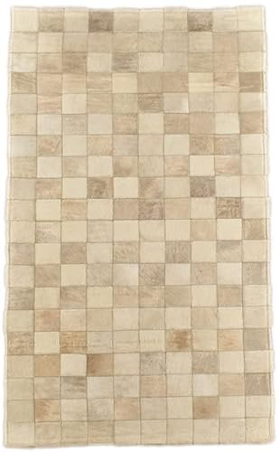 Kuhfelle Online & Nomad KUHFELL Teppich Patchwork FELLTEPPICH AUS ECHTEM KUHFELL RINERFELL IN VERSCHIEDENEN GRÖßEN (grau beige, 100 x 200 cm)