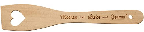 Spruchreif · Pfannenwender aus Holz mit Herz · Wender mit Gravur· Holzpfannenwender · Geschenkidee Hochzeit