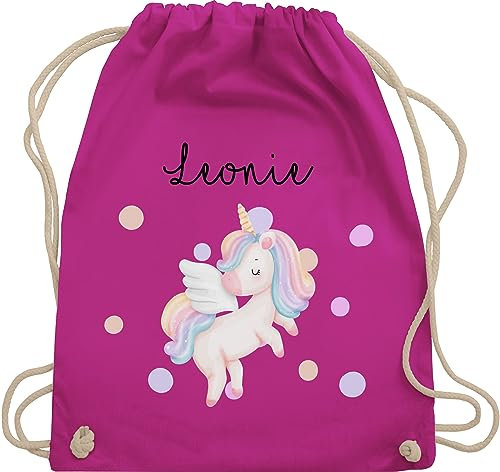 Turnbeutel Rucksack - Einhörner - Süßes Einhorn Sweet Unicorn - Unisize - Fuchsia - tasche mädchen einhornrucksack unicorns und stoffbeutel beutel schulkind einhörnern sportbeutel