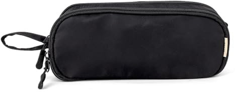 iSuperb Federmäppchen Mädchen Mäppchen Jungen Studenten Federmappe Unisex Stifte Organizer Kosmetiktasche klein Leinen Federtasche für Damen Einschulung Geschenk Schulsachen (schwarz)