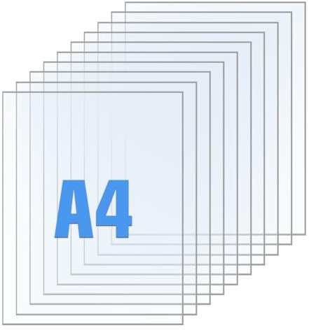 12 Stück Acryl Blätter Quadratische Acrylplatte Acrylplatten Transparente Transparente Acrylglas 1mm Dicke A4 Acrylplatten für Das Ersatzglas von Fotorahmen