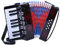 LIEKE Akkordeon 17 Tasten 8 Bass Kinder Knopfakkordeon Spielzeug Pianoakkordeons Ziehharmonika Musikinstrument Mini Akkordeon Geschenk