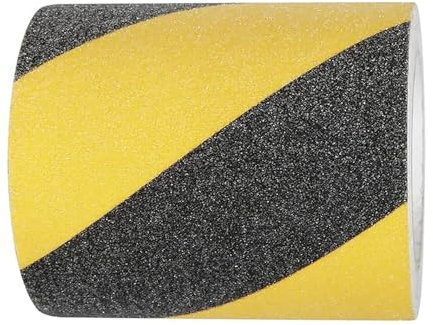 Anti-Rutsch-Klebeband, Gefahren Warn Griffband, Rutschfestes Sicherheitswarnband, Starker Griff, Abrasives, Wasserabweisendes Profil mit Hoher Reibung für Böden, Treppen, Leitern – 10 cm Breite