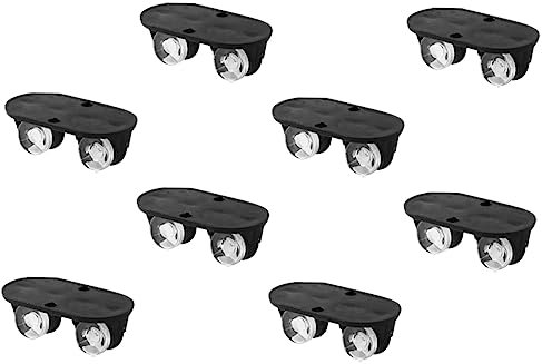 UKCOCO 8st Rollenzubehör Mini-lenkrollen Lenkrollen Für Bürostühle Möbelräder Ersatzräder Für Koffer Betthimmel Regenbogen Lagerung Kugelrollen Kleine Lenkrollen Ball Bettrollen Abs Wagen
