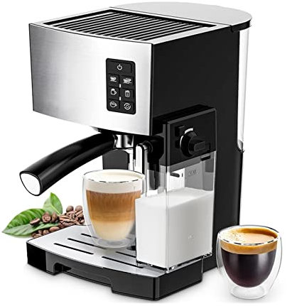 BAFFII Automatic Espresso Coffee Machine 19 Bar Cappuccino & Latte Coffee Maker Espresso Machine With Milk Froth All-in-one Coffee Machines (Color : CJ-265, Size : EU)
