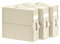 DIMJ Bedding Storage Organiser Boxes - Foldable Linen Bed Sheet Organiser, Bed Organizer Storage Box with Handle and Window for Sheet, Duvet, Blankets and Towels, Pillow Cases, Clothes, 3 Pack (Beige)