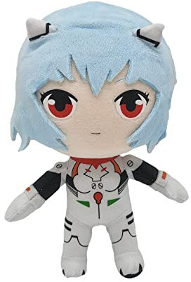 Newhope Stofftier Kawaii Plüsch Anime Rei Chiquita Gefüllter Plushie Ayanami Fumo Plüsch Evangelion Merch, Kawaii Schöne Stofftiere for Kleinkinder Niedlich Weich Umarmt Plüschtier Flauschiges